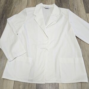 Belton Vintage White Lightweight Cotton Blazer Women's Onesize Large XL Classic